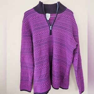 XL Title Nine Purple Patterned Women's Sweater